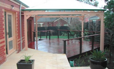 Aussie Coat on large decking area