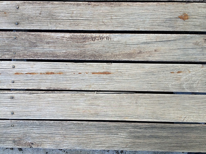 UV weathered deck